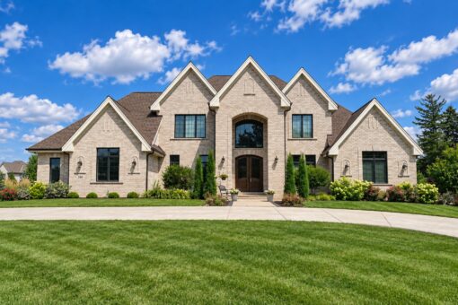 Auburn custom home in Brookfield by Kingfogl – exterior - front elevation