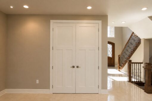 Auburn custom home in Brookfield by Kingfogl – 1st floor - foyer - closet and staircase