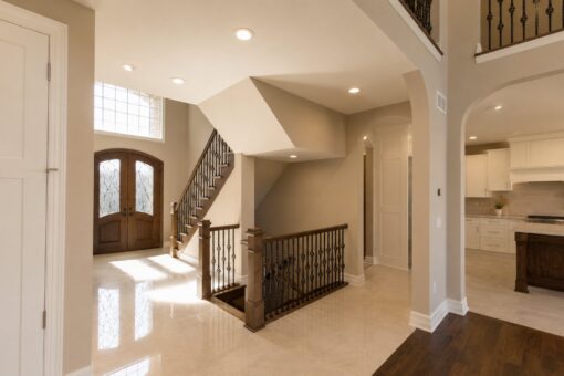 Auburn custom home in Brookfield by Kingfogl – 1st floor - foyer - staircase
