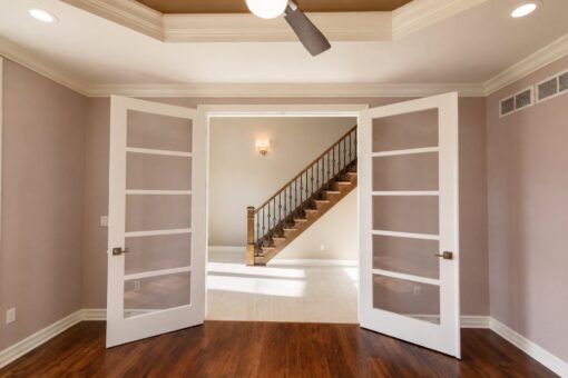 Auburn custom home in Brookfield by Kingfogl – 1st floor - office - french doors
