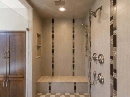 Auburn custom home in Brookfield by Kingfogl – 1st floor - primary bath - shower - view 1