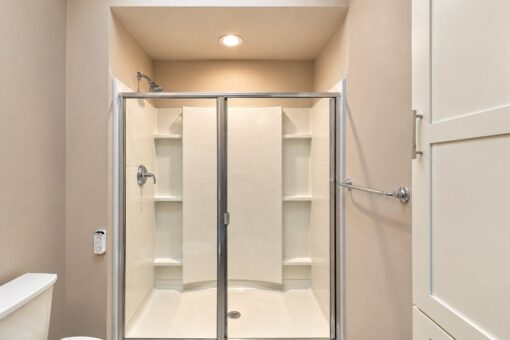 Auburn custom home in Brookfield by Kingfogl – 2nd floor - bath - beige - shower - view 1