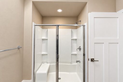 Auburn custom home in Brookfield by Kingfogl – 2nd floor - bath - beige - shower - view 2