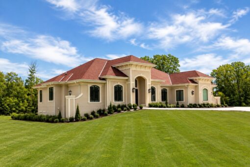 Bella Casa custom home in Mequon by Kingfogl – front angle