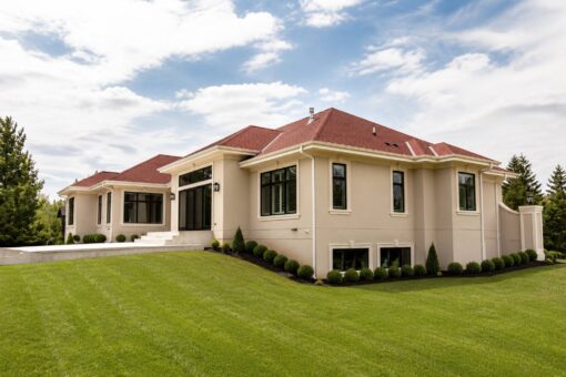 Bella Casa custom home in Mequon by Kingfogl – rear angle