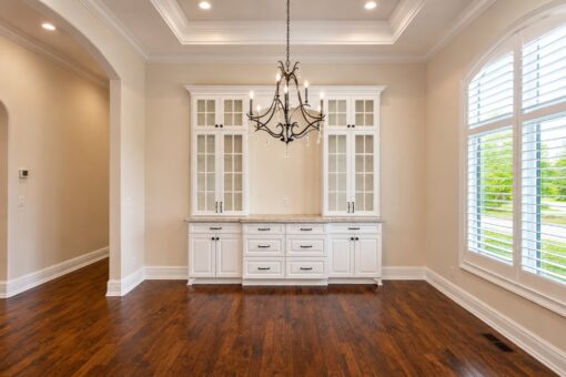 Bella Casa custom home in Mequon by Kingfogl – dining room built-in