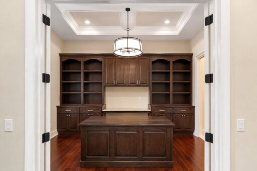 Bella Casa custom home in Mequon by Kingfogl – office french doors