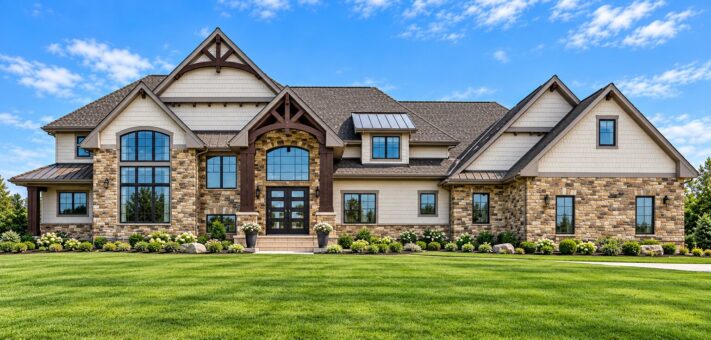 Compton custom home in Brookfield by Kingfogl – front elevation