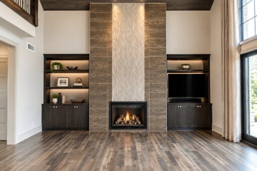 Compton custom home in Brookfield by Kingfogl – 1st floor - great room - fireplace