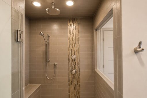 Compton custom home in Brookfield by Kingfogl – 2nd floor - bathroom - shower