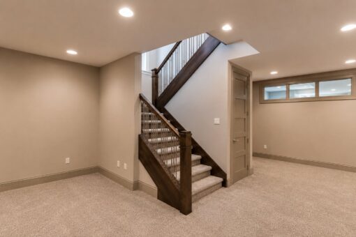 Compton custom home in Brookfield by Kingfogl – basement - staircase
