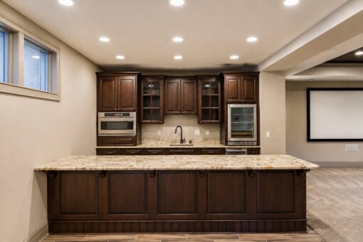 Compton custom home in Brookfield by Kingfogl – basement - bar - view 1