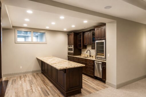 Compton custom home in Brookfield by Kingfogl – basement - bar - view 2