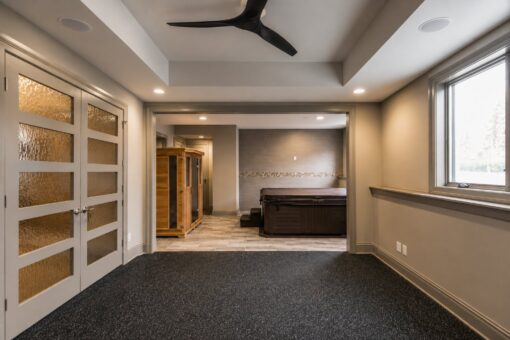 Compton custom home in Brookfield by Kingfogl – basement - spa room