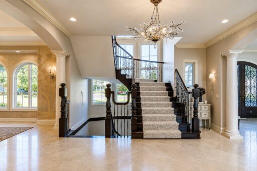 Gatsby custom home in Oconomowoc by Kingfogl – 1st floor - grand staircase - view 1