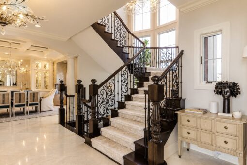 Gatsby custom home in Oconomowoc by Kingfogl – 1st floor - grand staircase - view 3