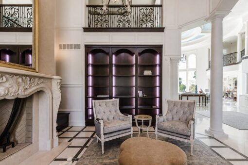 Gatsby custom home in Oconomowoc by Kingfogl – 1st floor - library - view 1