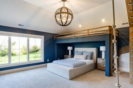Gatsby custom home in Oconomowoc by Kingfogl – 2nd floor - kids bedroom - view 3