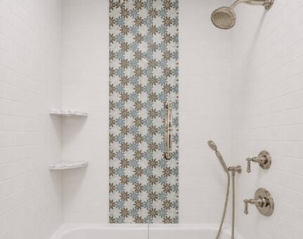 Gatsby custom home in Oconomowoc by Kingfogl – 2nd floor - mosaic shower