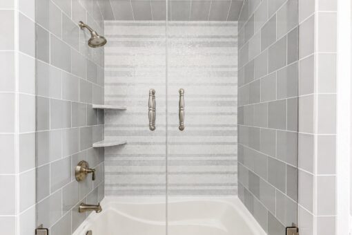 Gatsby custom home in Oconomowoc by Kingfogl – 2nd floor - marble tub shower