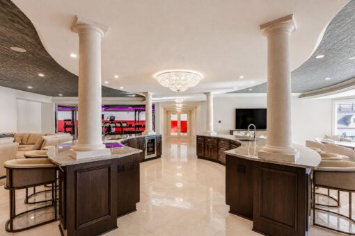 Gatsby custom home in Oconomowoc by Kingfogl – basement - bar - view 1