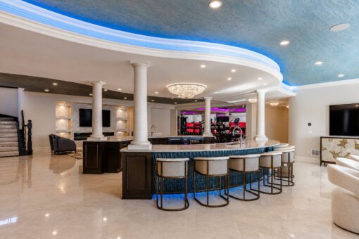 Gatsby custom home in Oconomowoc by Kingfogl – basement - bar - view 3