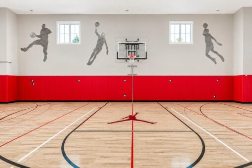 Gatsby custom home in Oconomowoc by Kingfogl – basement - sport court - view 1
