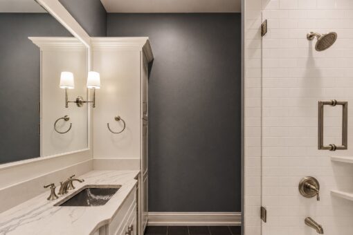Gatsby custom home in Oconomowoc by Kingfogl – basement - bath
