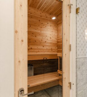 Gatsby custom home in Oconomowoc by Kingfogl – basement - sauna - view 1