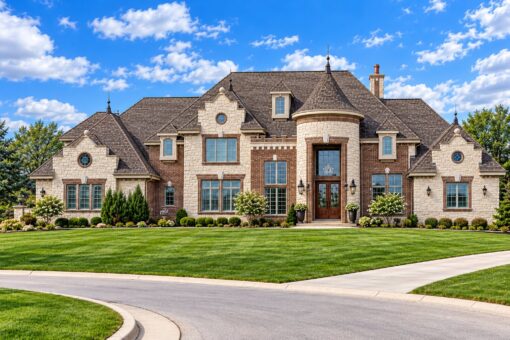 Nottingham custom home in Delafield by Kingfogl – front elevation