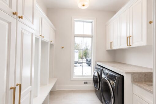 Oriole custom home in Mequon by Kingfogl – 1st floor - laundry - mudroom lockers