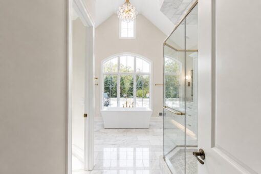 Oriole custom home in Mequon by Kingfogl – 1st floor - primary bath - tub