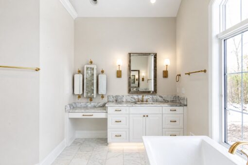 Oriole custom home in Mequon by Kingfogl – 1st floor - primary bath - vanities - view 2