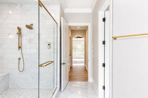 Oriole custom home in Mequon by Kingfogl – 1st floor - primary bath - shower - view 1