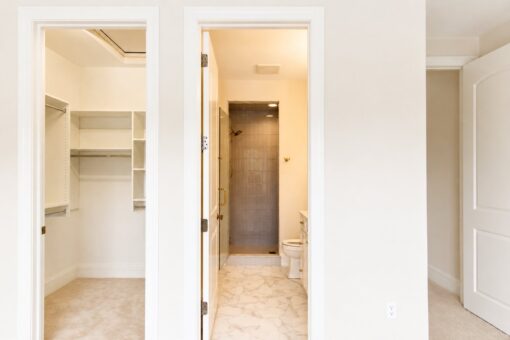Oriole custom home in Mequon by Kingfogl – 1st floor - guest suite - closet and bath