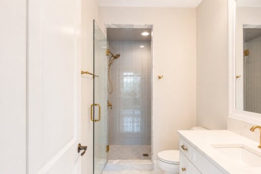 Oriole custom home in Mequon by Kingfogl – 1st floor - guest bath - shower