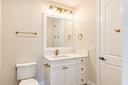 Oriole custom home in Mequon by Kingfogl – basement - bath - vanity