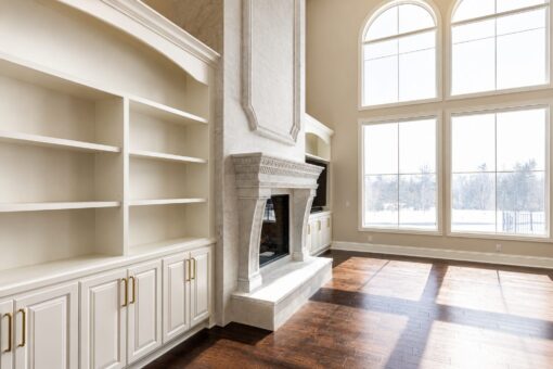 Prescott custom home in Mequon by Kingfogl – great room built-ins