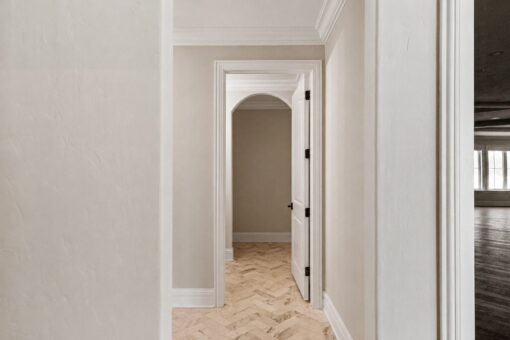 Prescott custom home in Mequon by Kingfogl – lower level hallway