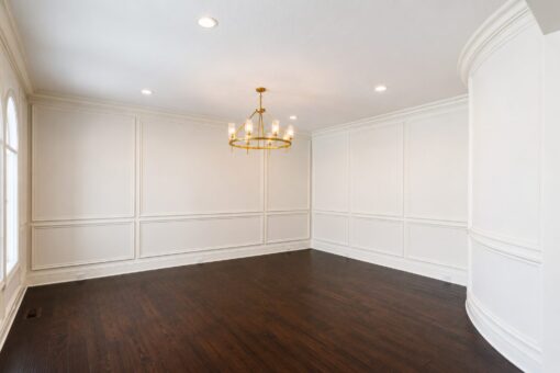 Prescott custom home in Mequon by Kingfogl – sitting room wainscoting