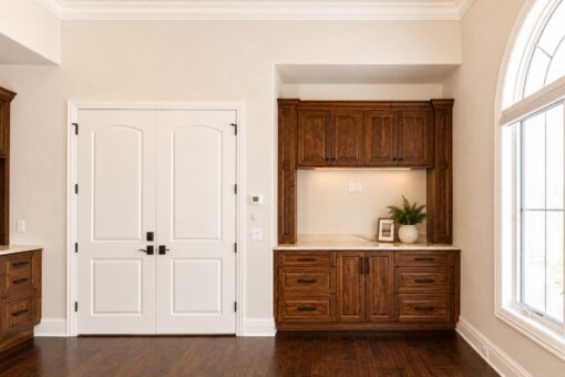 Prescott custom home in Mequon by Kingfogl – office built-ins