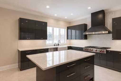 Prescott custom home in Mequon by Kingfogl – prep kitchen island