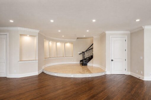 Prescott custom home in Mequon by Kingfogl – lower level staircase