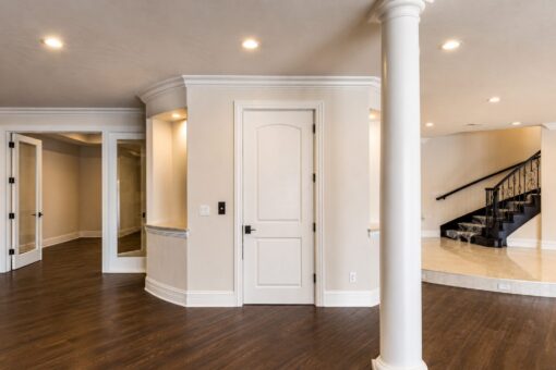 Prescott custom home in Mequon by Kingfogl – lower level rec room view 2
