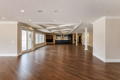 Prescott custom home in Mequon by Kingfogl – lower level rec room view 3