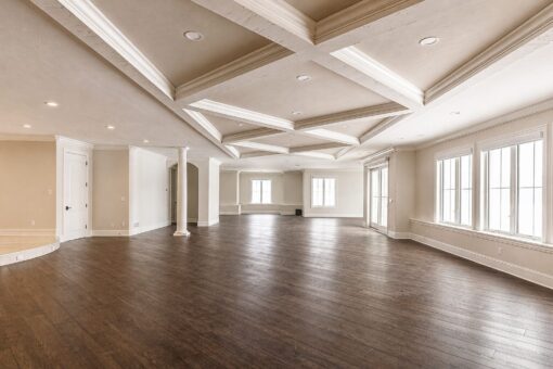 Prescott custom home in Mequon by Kingfogl – lower level rec room view 5