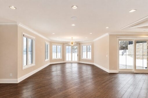 Prescott custom home in Mequon by Kingfogl – lower level sitting room