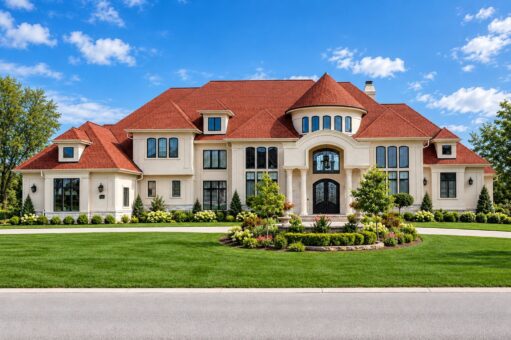 Presidio custom home in Brookfield by Kingfogl – front elevation