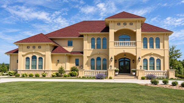 Ravenna custom home in Brookfield by Kingfogl – front elevation