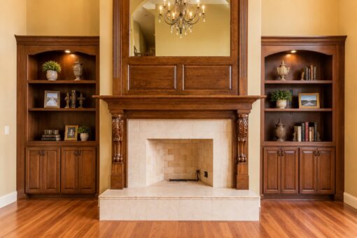 Richland custom home in Brookfield by Kingfogl – 1st floor - study - fireplace